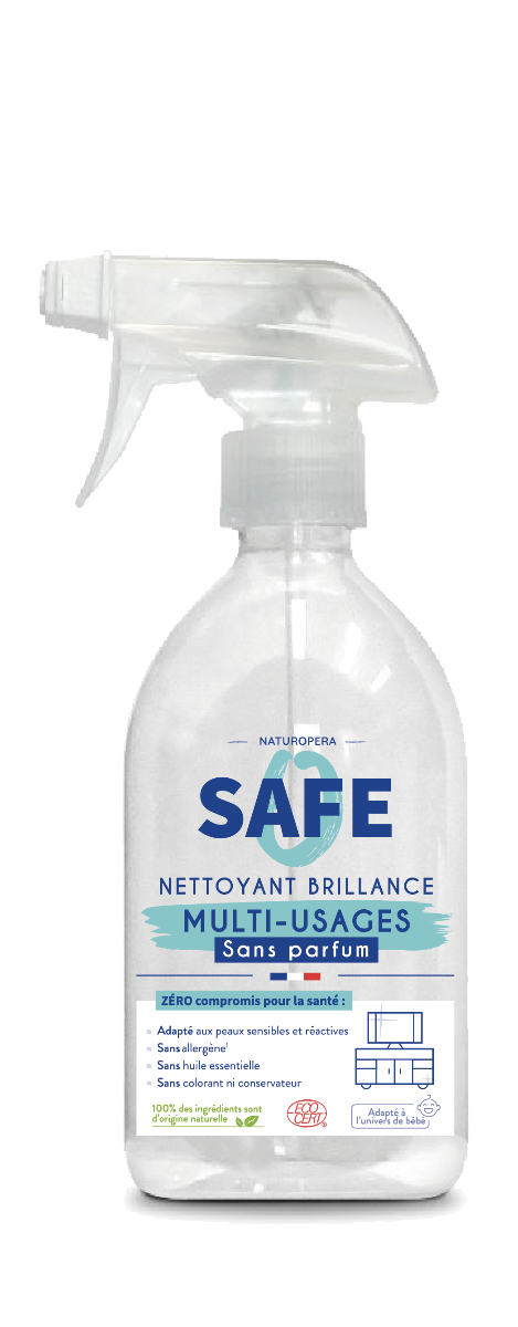 Detergent bio multisuprafete cu pulverizator fara parfum sau alergeni, 500ml, Safe Detergent bio multisuprafete cu pulverizator fara parfum sau alergeni, 500ml, Safe