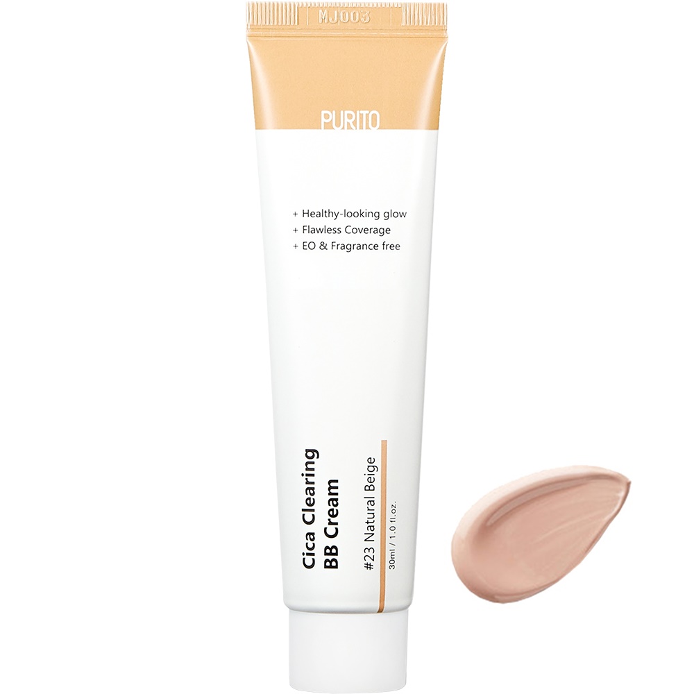 Crema coloranta pentru fata BB Cream 23 Natural Beige Cica Clearing, 30ml, Purito Crema coloranta pentru fata BB Cream 23 Natural Beige Cica Clearing, 30ml, Purito