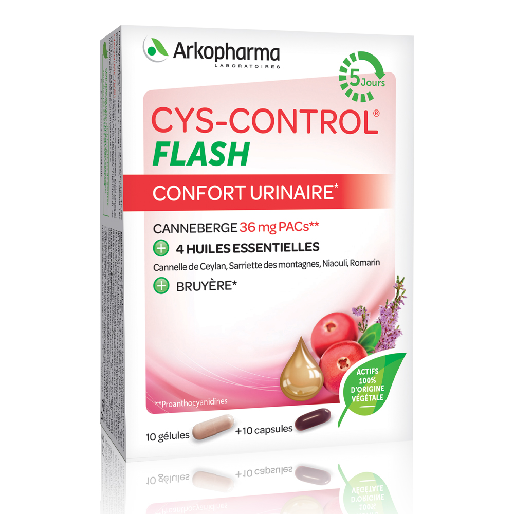 CYS-Control Flash, 10 capsule moi + 10 capsule vegetale, Arkopharma CYS-Control Flash, 10 capsule moi + 10 capsule vegetale, Arkopharma
