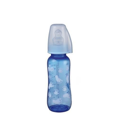 Biberon PP cu tetina din silicon ortodontica pentru lapte (M) 0-6 luni Trendy Boy, 250ml, Nip Biberon PP cu tetina din silicon ortodontica pentru lapte (M) 0-6 luni Trendy Boy, 250ml, Nip