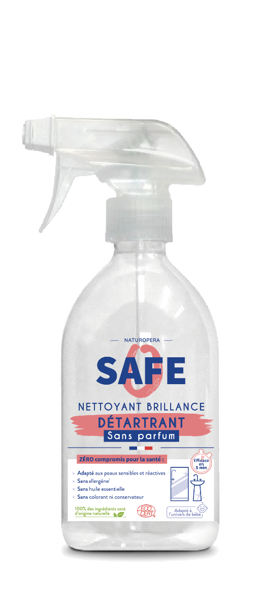 Detartrant bio cu pulverizator fara parfum si fara alergeni, 500ml, Safe Detartrant bio cu pulverizator fara parfum si fara alergeni, 500ml, Safe