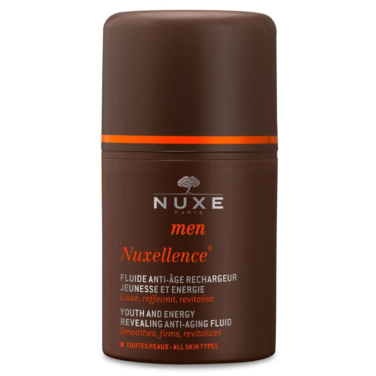 Fluid anti-rid energizant pentru toate tipurile de ten Men Nuxellence, 50ml, Nuxe Fluid anti-rid energizant pentru toate tipurile de ten Men Nuxellence, 50ml, Nuxe