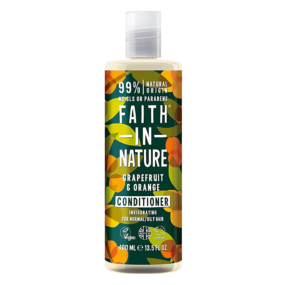 Balsam natural revigorant cu grapefruit si portocale pentru par normal sau gras, 400ml, Faith in Nature Balsam natural revigorant cu grapefruit si portocale pentru par normal sau gras, 400ml, Faith in Nature