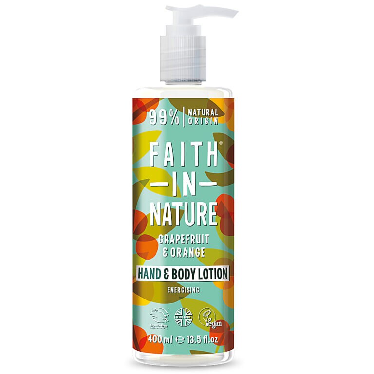 Lotiune vegana pentru corp si maini cu grapegruit si portocala, 400ml, Faith in Nature Lotiune vegana pentru corp si maini cu grapegruit si portocala, 400ml, Faith in Nature