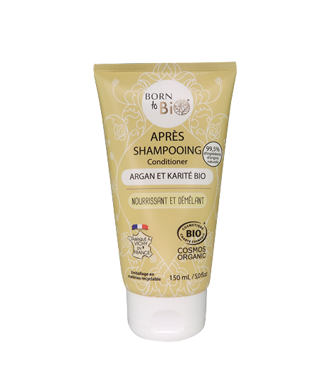 Balsam de par bio nutritiv cu argan si shea, 150ml, Born to Bio Balsam de par bio nutritiv cu argan si shea, 150ml, Born to Bio