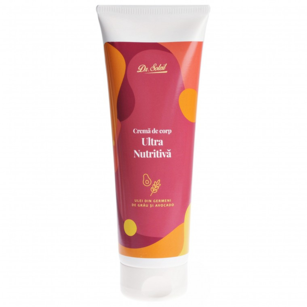 Crema de corp ultra nutritiva cu ulei din germeni de grau si avocado, 250ml, Dr. Soleil Crema de corp ultra nutritiva cu ulei din germeni de grau si avocado, 250ml, Dr. Soleil