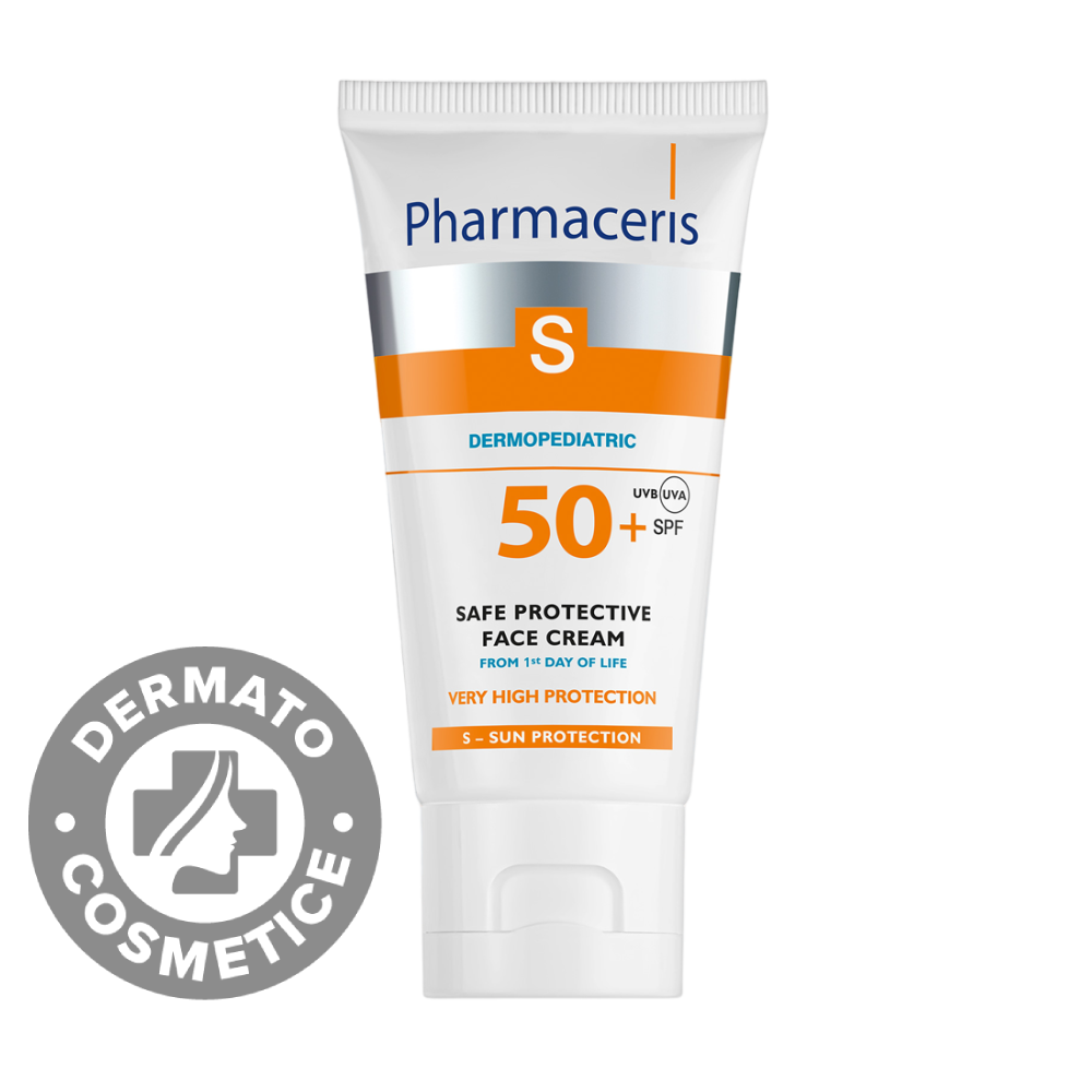 Crema de fata cu protectie solara pentru nou nascuti SPF50+ S, 50ml, Pharmaceris Crema de fata cu protectie solara pentru nou nascuti SPF50+ S, 50ml, Pharmaceris