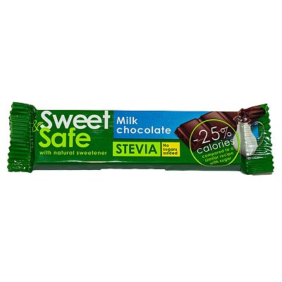 Ciocolata cu lapte si indulcitor natural de stevia, 25 g, Sly Nutritia Ciocolata cu lapte si indulcitor natural de stevia, 25 g, Sly Nutritia
