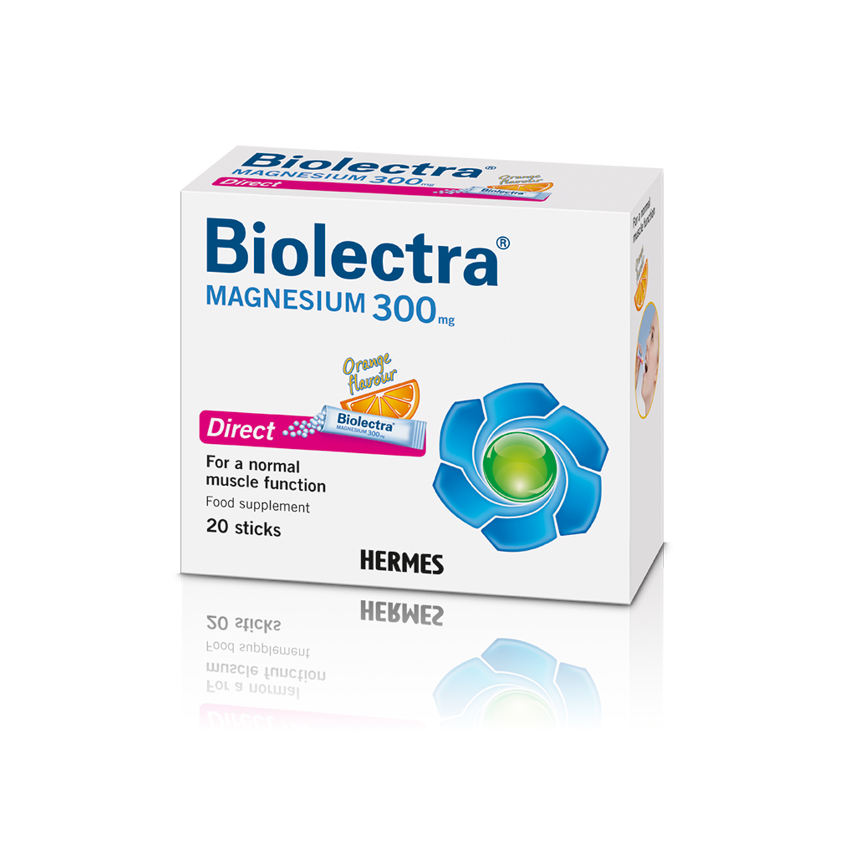 Biolectra Magneziu 300 mg DIrect cu aroma de portocala, 20 plicuri, Hermes Biolectra Magneziu 300 mg DIrect cu aroma de portocala, 20 plicuri, Hermes