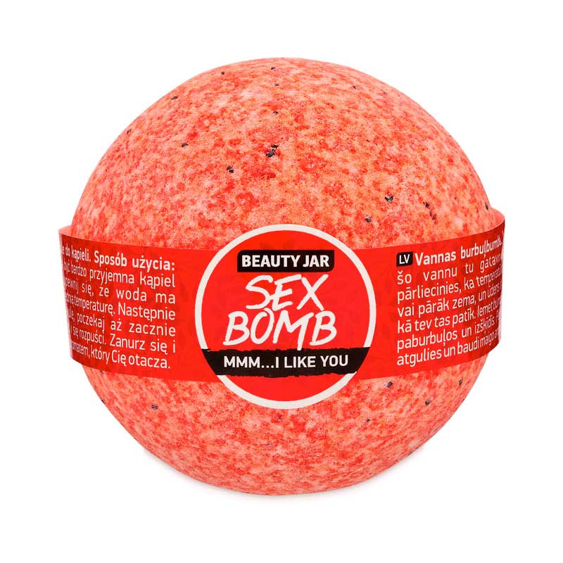 Bila de baie efervescenta cu aroma de capsuni Sex Bomb, 150g, Beauty Jar Bila de baie efervescenta cu aroma de capsuni Sex Bomb, 150g, Beauty Jar