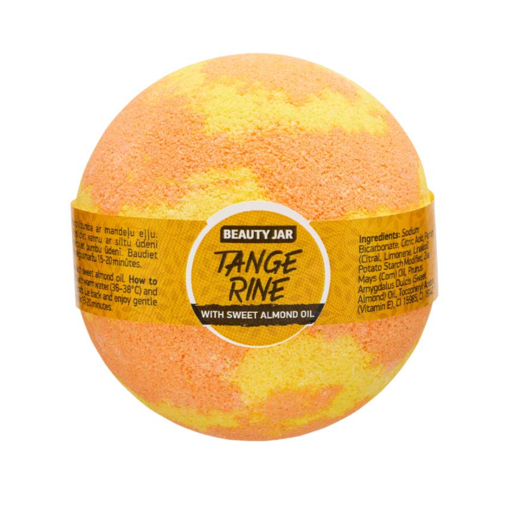 Bila de baie efervescenta cu mandarina Tangerine, 150g, Beauty Jar Bila de baie efervescenta cu mandarina Tangerine, 150g, Beauty Jar