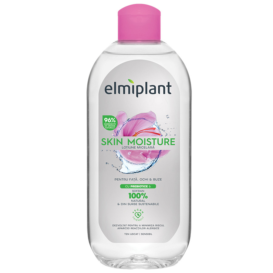 Lotiune micelara pentru ten uscat si sensibil cu probiotice si sofran, 400ml, Elimplant Lotiune micelara pentru ten uscat si sensibil cu probiotice si sofran, 400ml, Elimplant