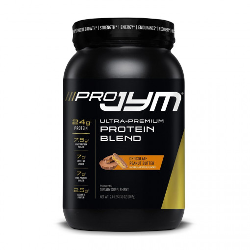 Ultra-Premium protein blend cu aroma de ciocolata si unt de arahide Pro Jym, 907g, JYM Ultra-Premium protein blend cu aroma de ciocolata si unt de arahide Pro Jym, 907g, JYM