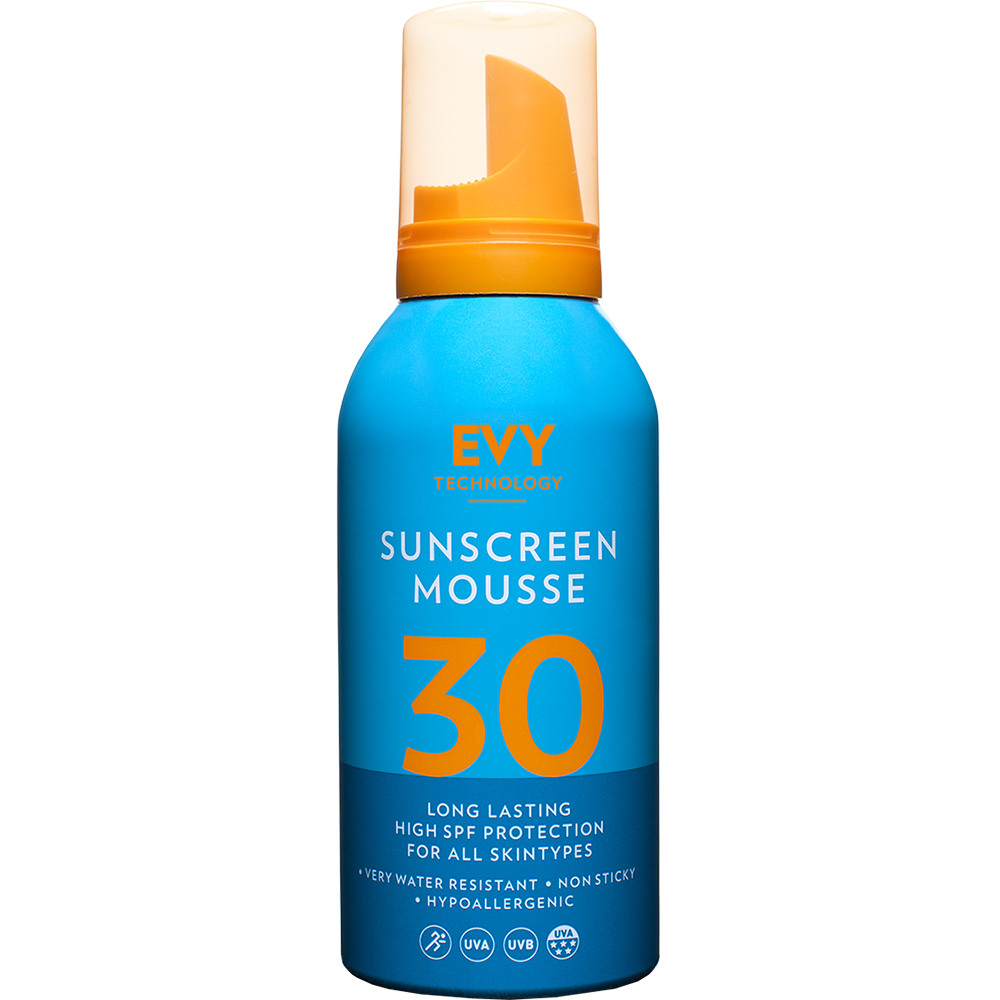 Spuma pentru fata si corp cu SPF30 Sunscreen Mousse, 150ml, Evy Technology Spuma pentru fata si corp cu SPF30 Sunscreen Mousse, 150ml, Evy Technology