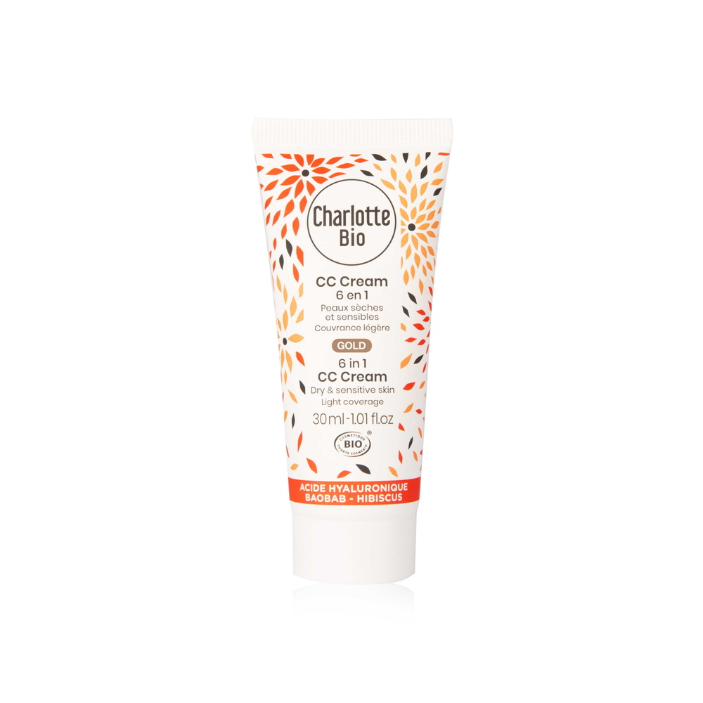 CC Cream bio 6in1 pentru piele uscata si sensibila Gold, 30ml, Charlotte Bio CC Cream bio 6in1 pentru piele uscata si sensibila Gold, 30ml, Charlotte Bio