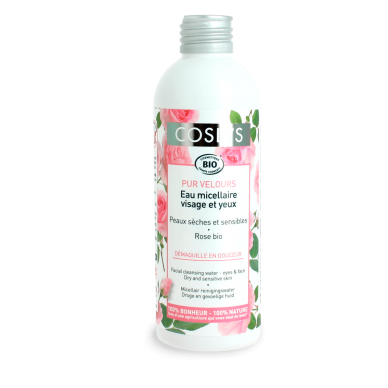 Apa micelara bio cu trandafiri pentru ochi si ten uscat si sensibil, 200ml, Coslys Apa micelara bio cu trandafiri pentru ochi si ten uscat si sensibil, 200ml, Coslys