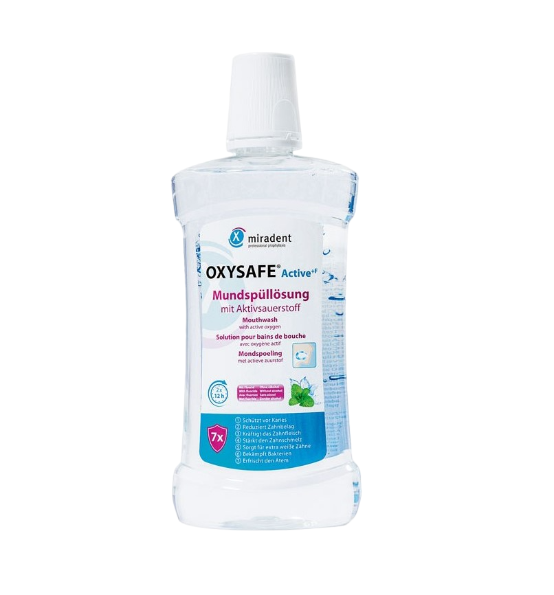 Apa de gura cu oxigen activ Oxysafe Active+F, 500ml, Miradent