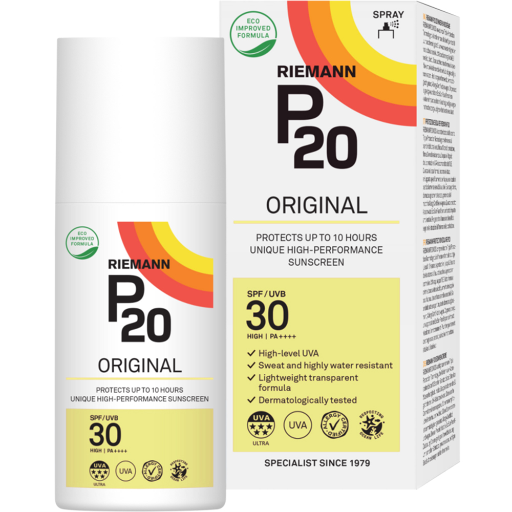 Spray Sun Protection cu factor SPF 30 P20 Original, 175ml, Riemann Spray Sun Protection cu factor SPF 30 P20 Original, 175ml, Riemann