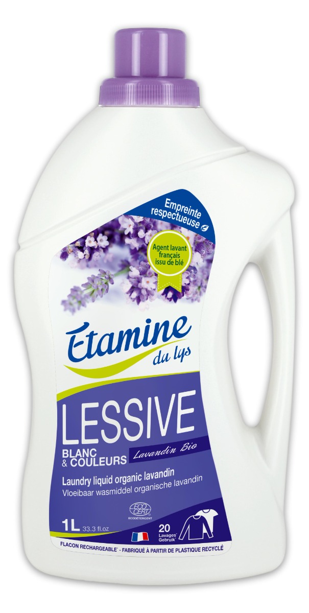 Detergent bio pentru rufe albe si colorate cu parfum de lavanda, 1000ml, Etamine Detergent bio pentru rufe albe si colorate cu parfum de lavanda, 1000ml, Etamine
