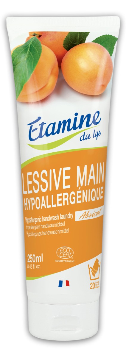 Detergent bio de rufe hipoalergenic pentru spalare manuala cu parfum de caise, 250ml, Etamine Detergent bio de rufe hipoalergenic pentru spalare manuala cu parfum de caise, 250ml, Etamine