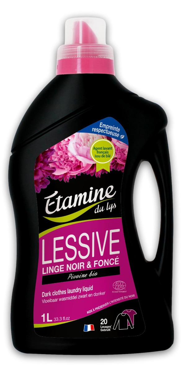 Detergent bio pentru rufe negre cu parfum de bujor, 1000ml, Etamine Detergent bio pentru rufe negre cu parfum de bujor, 1000ml, Etamine