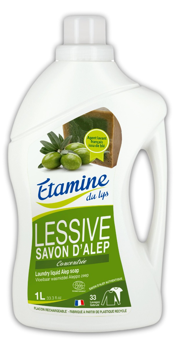Detergent bio de rufe pentru piele sensibila cu sapun de Alep, 1000ml, Etamine Detergent bio de rufe pentru piele sensibila cu sapun de Alep, 1000ml, Etamine