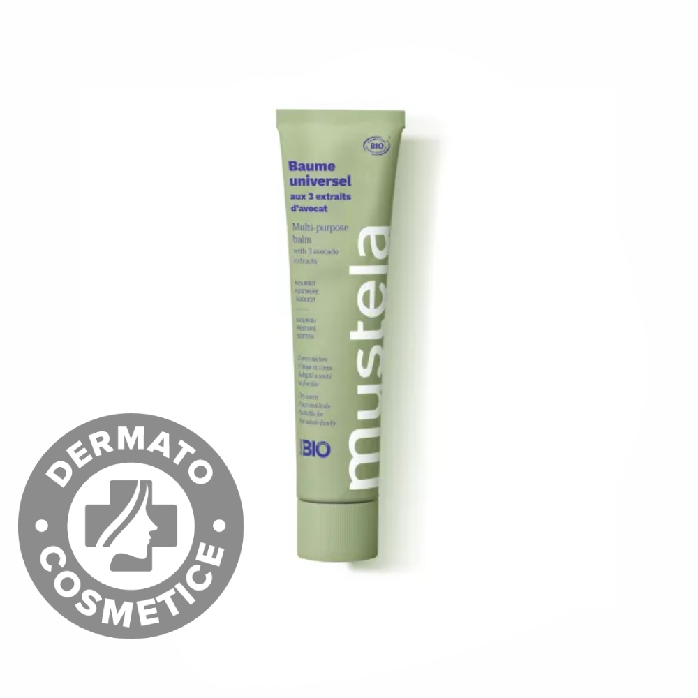 Balsam multi-functional Bio cu 3 extracte de avocado, 75ml, Mustela Balsam multi-functional Bio cu 3 extracte de avocado, 75ml, Mustela