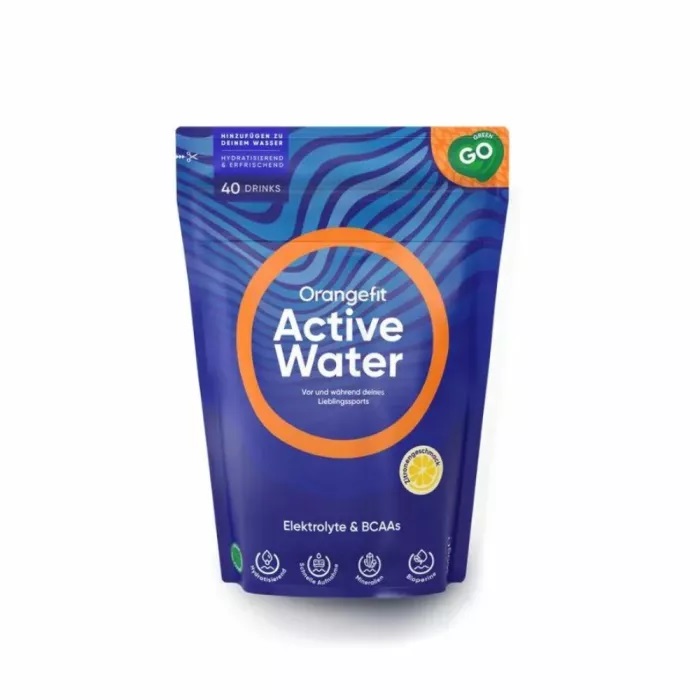 Apa cu electroliti cu aroma de lamaie Active Water, 300g, Orangefit Apa cu electroliti cu aroma de lamaie Active Water, 300g, Orangefit