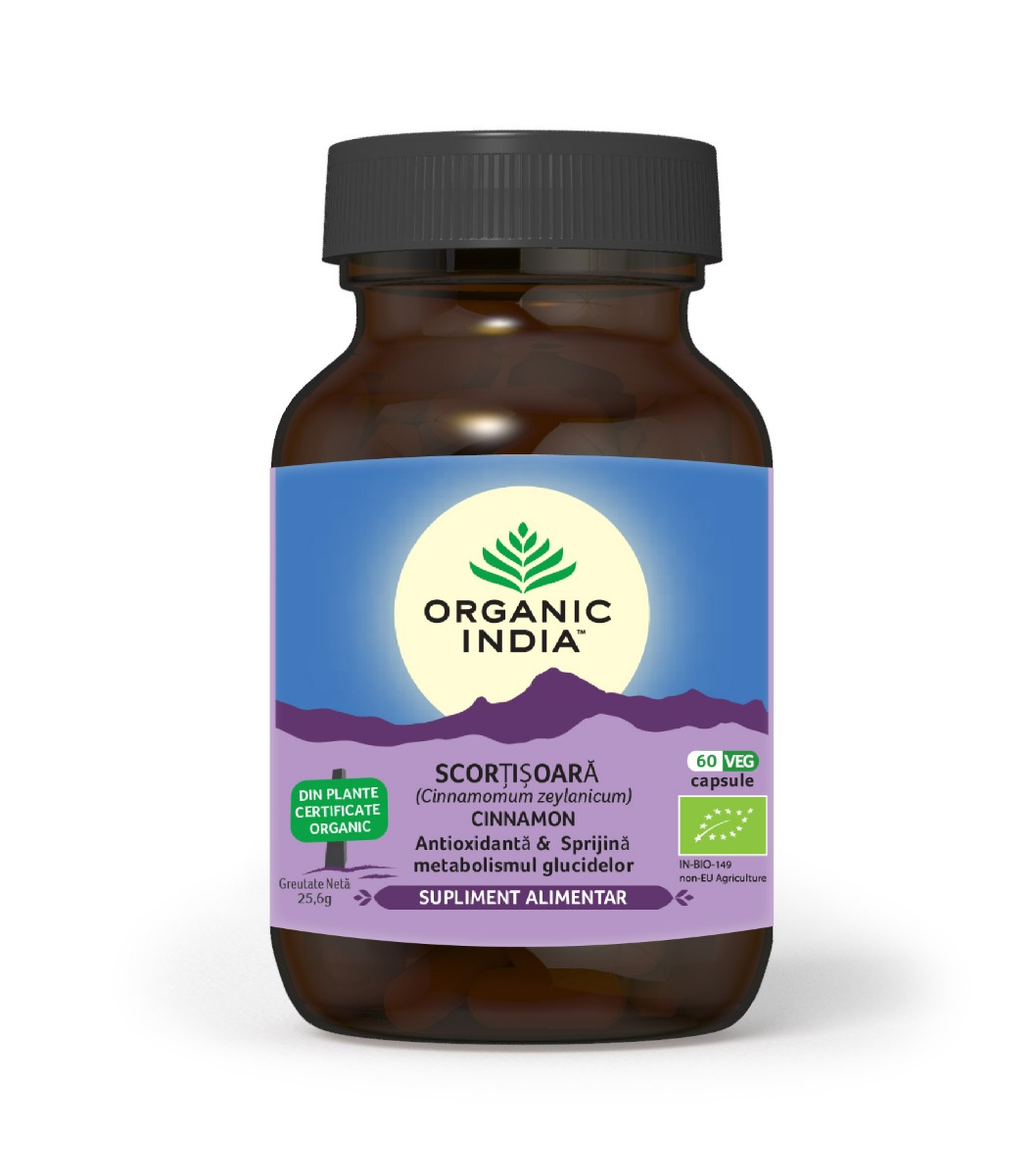 Scortisoara Zeylanicum (Ceylon) Antioxidant si Glicemie, 60 capsule, Organic India Scortisoara Zeylanicum (Ceylon) Antioxidant si Glicemie, 60 capsule, Organic India