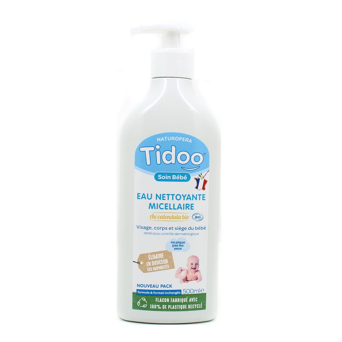 Apa micelara bio delicata pentru bebelusi cu extract de in, 500ml, Tidoo Apa micelara bio delicata pentru bebelusi cu extract de in, 500ml, Tidoo