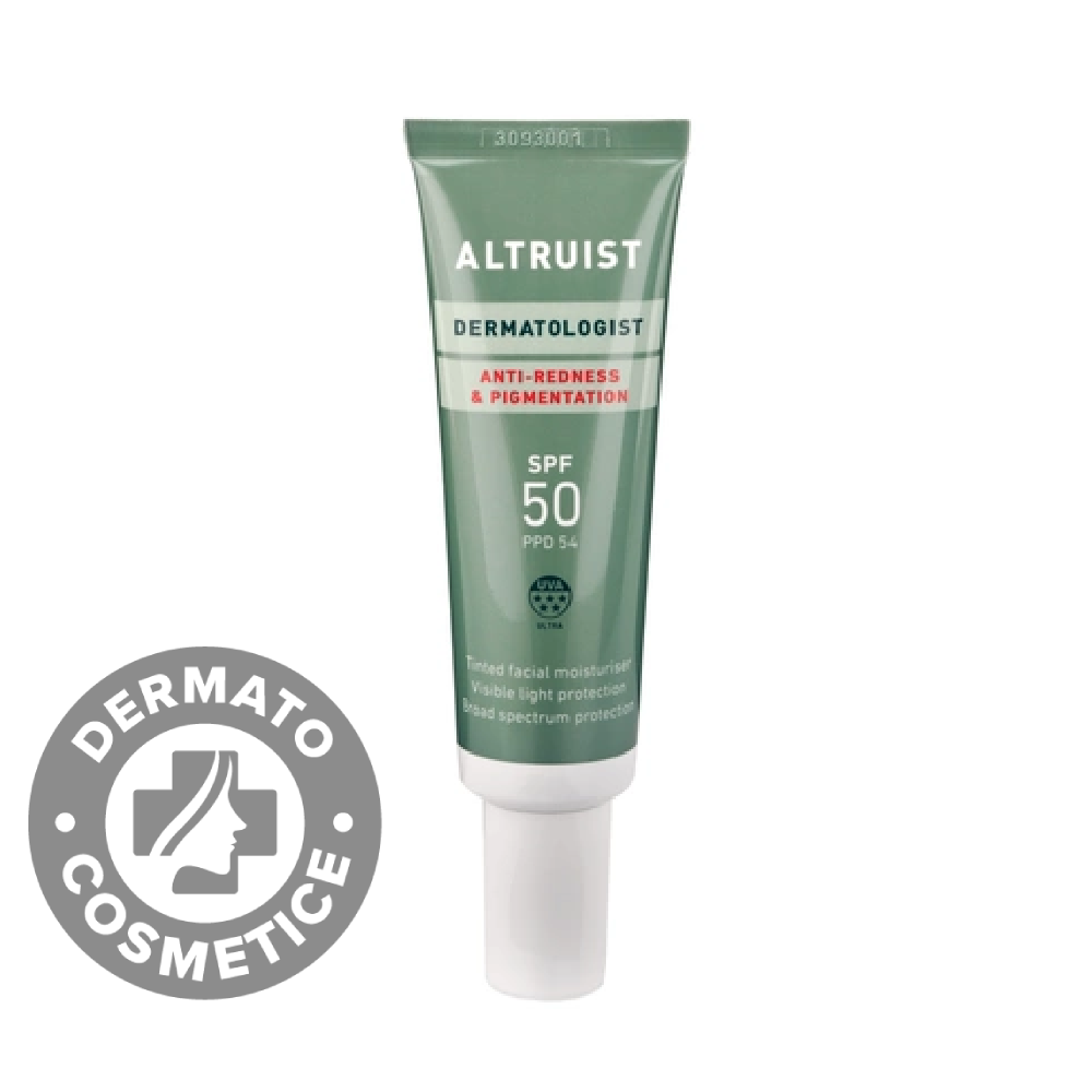 Crema colorata anti-roseata si anti-pete cu SPF 50 Dermatologist, 30ml, Altruist Crema colorata anti-roseata si anti-pete cu SPF 50 Dermatologist, 30ml, Altruist