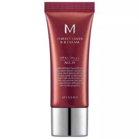 BB Cream M Perfect Cover SPF42/PA+++, nuanta 21 Bej Deschis, 20ml, Missha BB Cream M Perfect Cover SPF42/PA+++, nuanta 21 Bej Deschis, 20ml, Missha