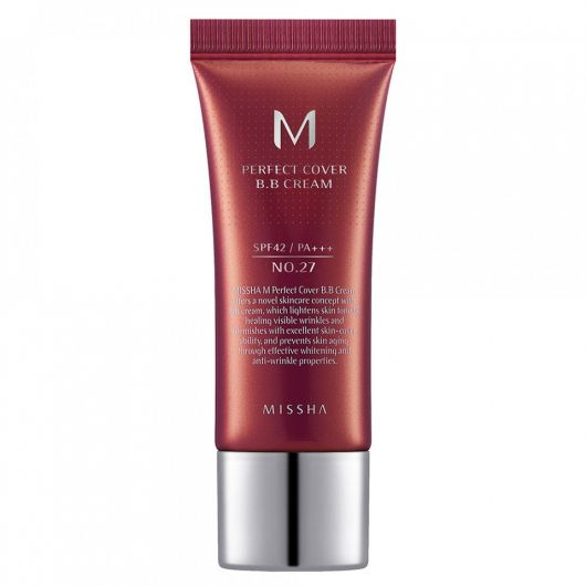 BB Cream M Perfect Cover SPF42/PA+++ Nuanta 27/Bej miere, 20ml, Missha BB Cream M Perfect Cover SPF42/PA+++ Nuanta 27/Bej miere, 20ml, Missha