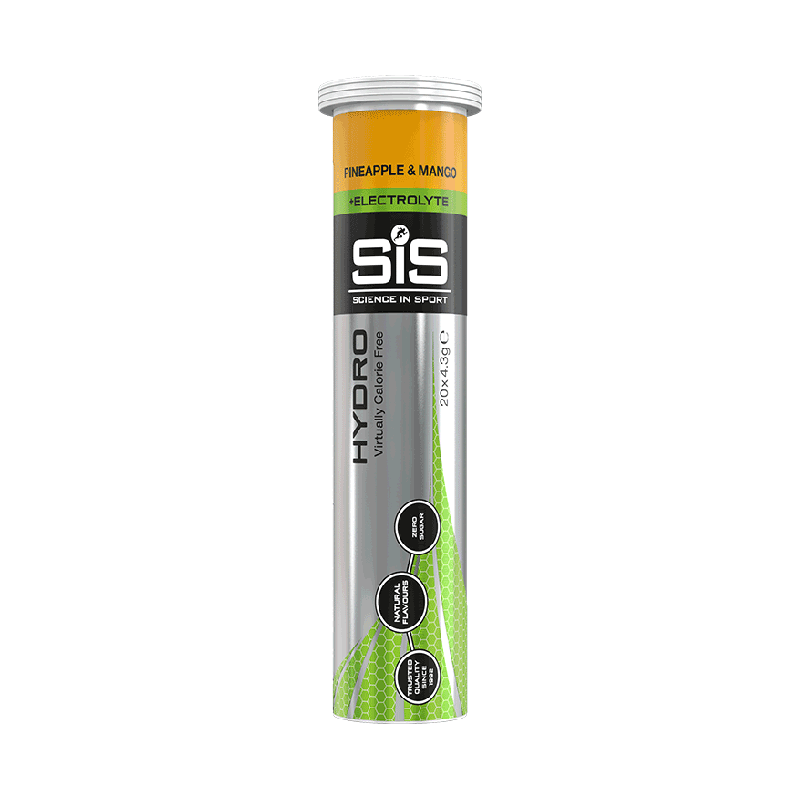 Tablete efervescente cu electroliti ananas si mango Go Hydro, 20 tablete, SiS Tablete efervescente cu electroliti ananas si mango Go Hydro, 20 tablete, SiS