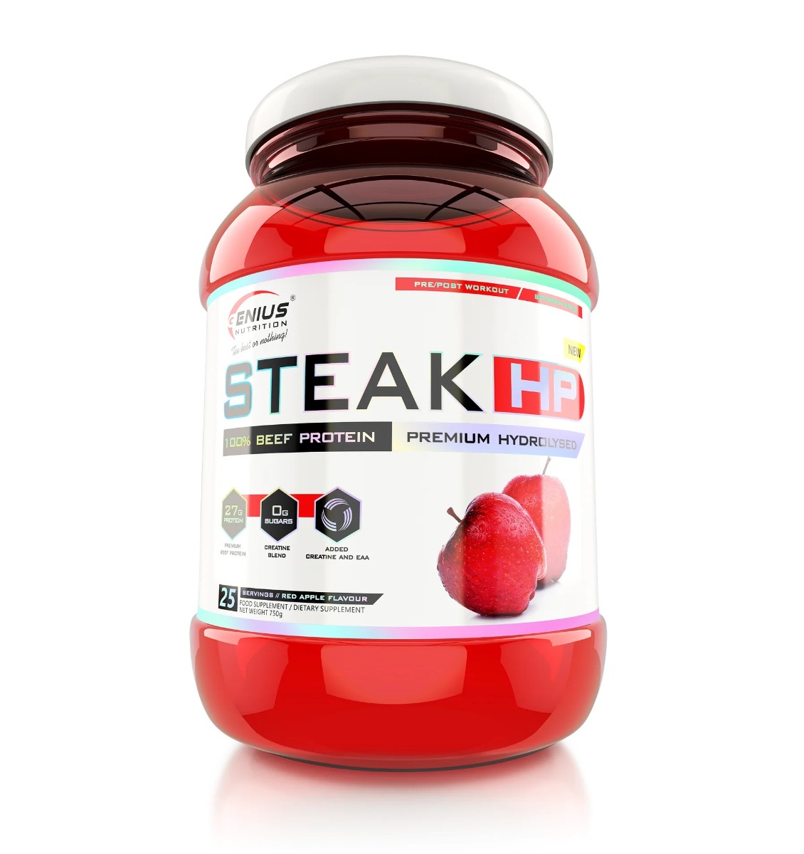 Pudra proteica cu aroma de mar rosu Steak-HP, 750g, Genius Nutrition Pudra proteica cu aroma de mar rosu Steak-HP, 750g, Genius Nutrition