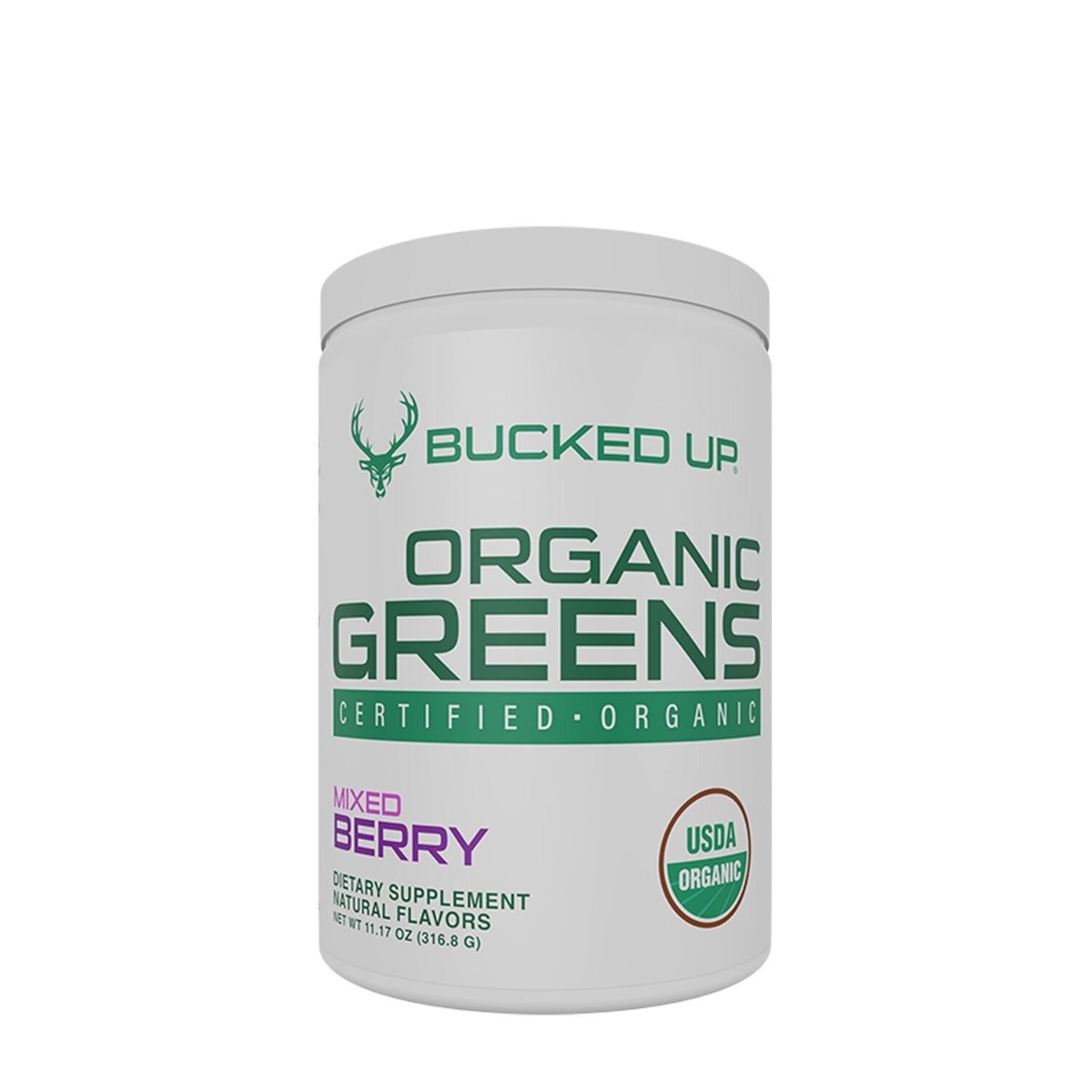Verdeturi organice cu aroma de fructe de padure, 316.8g, Bucked Up Verdeturi organice cu aroma de fructe de padure, 316.8g, Bucked Up
