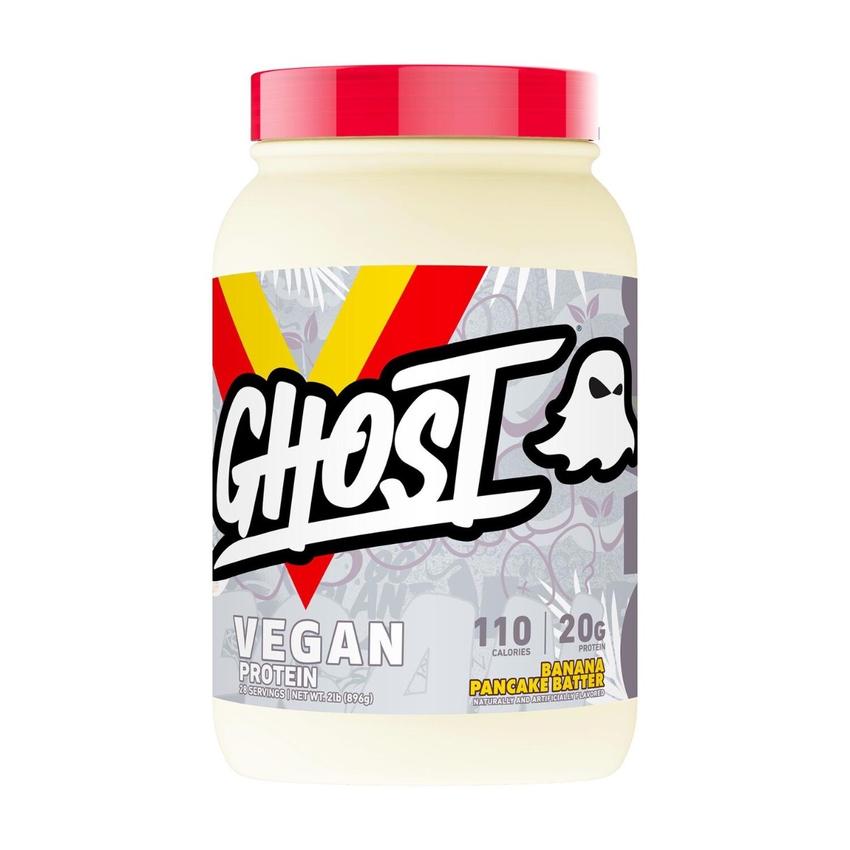 Proteina vegana din zer cu aroma de clatite cu banane, 896g, Ghost Proteina vegana din zer cu aroma de clatite cu banane, 896g, Ghost