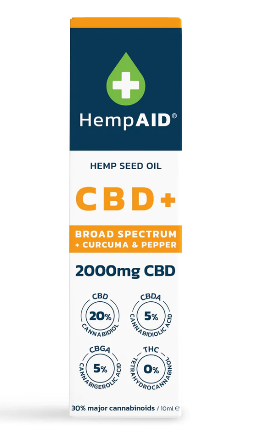 Ulei de canepa cu 2000mg CBD 500mg CBDA 500mgc BGA 200mg Curcuma 5mg Piper, 10ml, HempAID Ulei de canepa cu 2000mg CBD 500mg CBDA 500mgc BGA 200mg Curcuma 5mg Piper, 10ml, HempAID