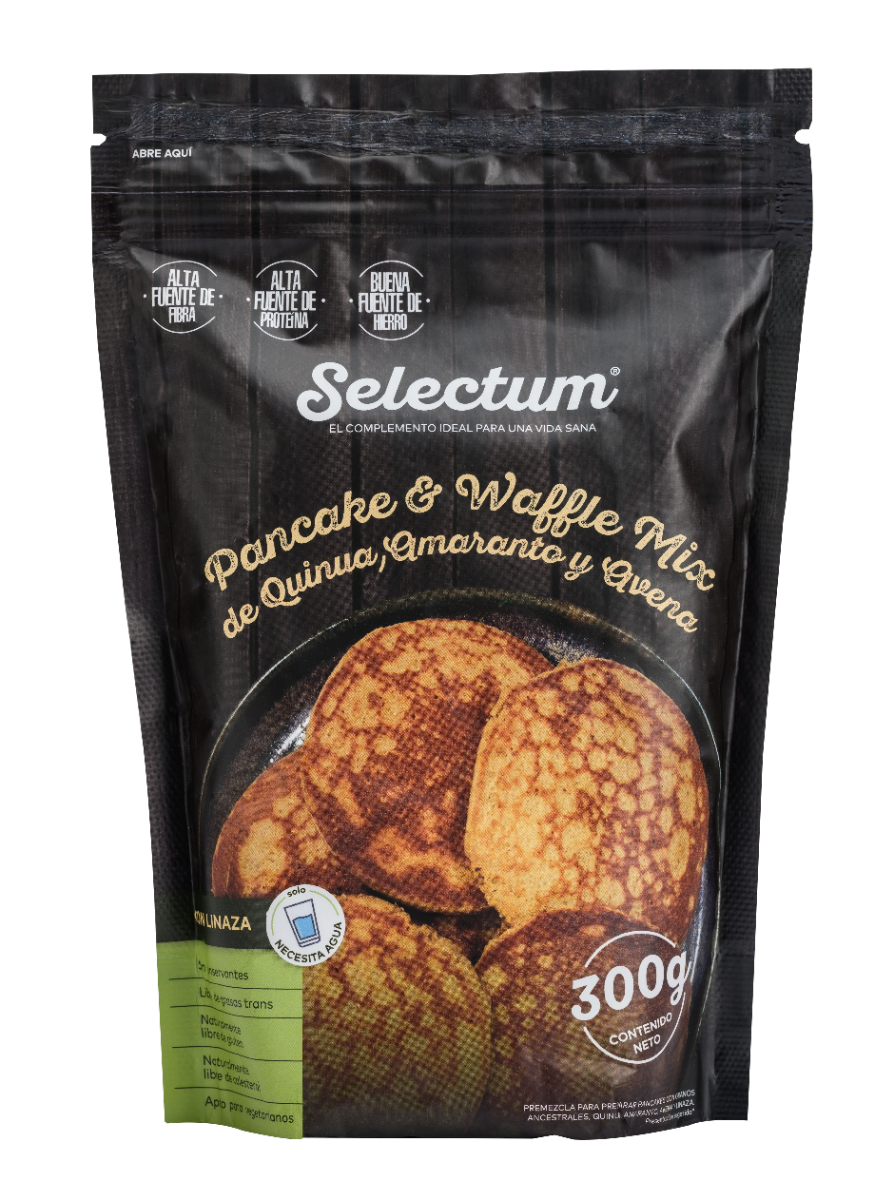 Amestec de clatite si vafe cu quinoa, amarant si ovaz, 300g, Selectum Amestec de clatite si vafe cu quinoa, amarant si ovaz, 300g, Selectum
