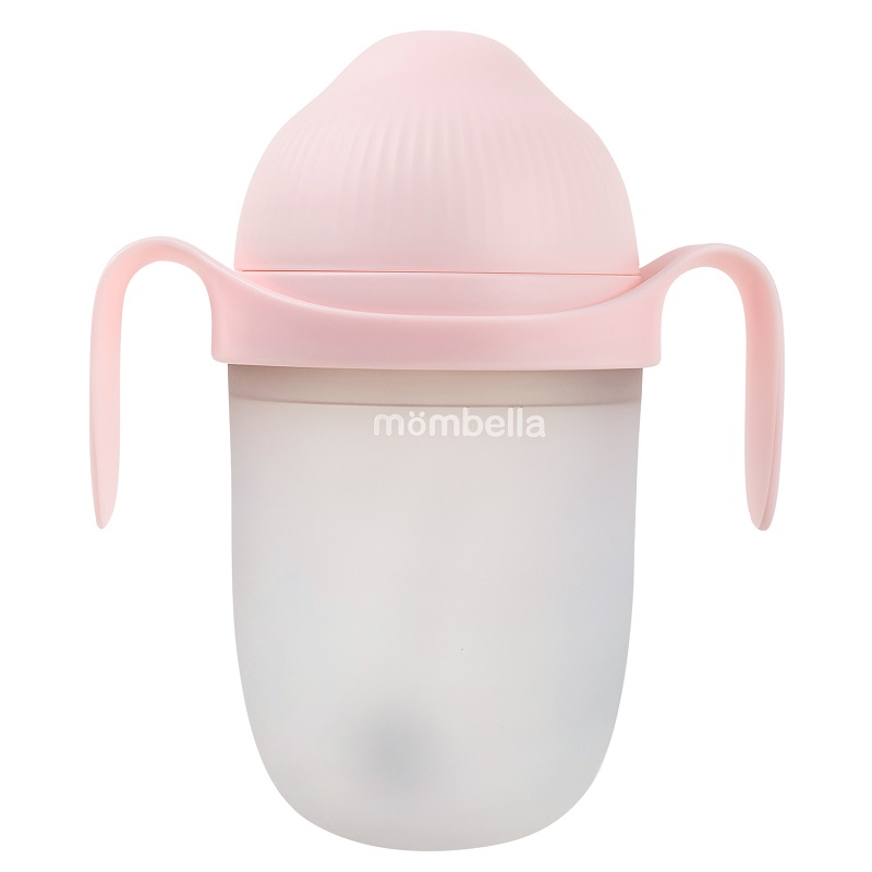 Biberon anticolici cu tetina din silicon Breast-Like Old Roze, 300ml, Mombella Biberon anticolici cu tetina din silicon Breast-Like Old Roze, 300ml, Mombella