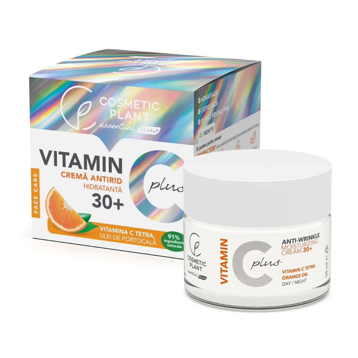 Crema antirid hidratanta 30+ Vitamin C Plus, 50ml, Cosmetic Plant Crema antirid hidratanta 30+ Vitamin C Plus, 50ml, Cosmetic Plant