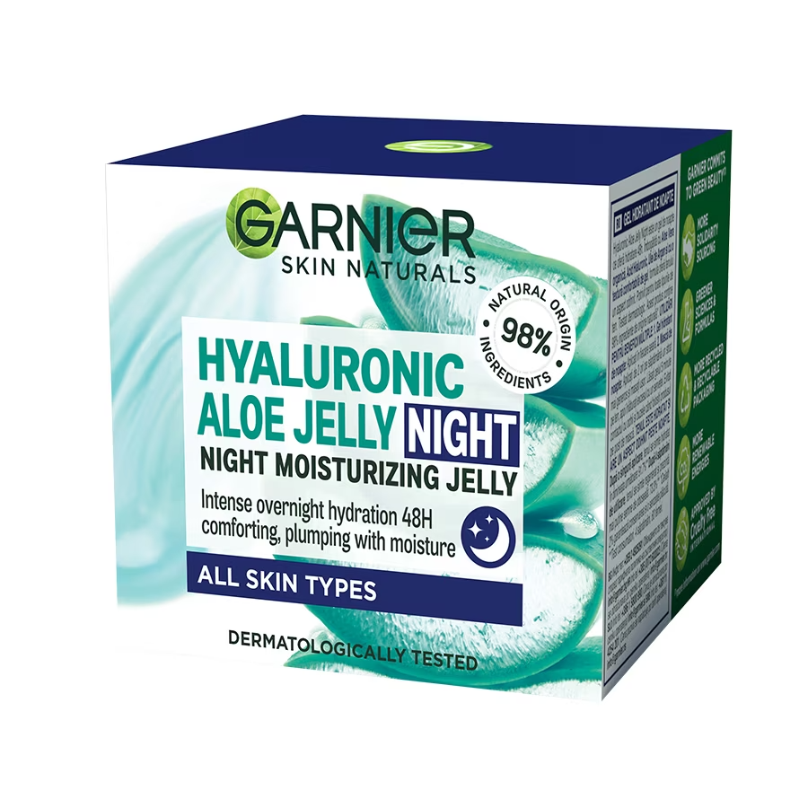 Gel hidratant de noapte Skin Naturals Hyaluronic Aloe Jelly Night, 50ml, Garnier Gel hidratant de noapte Skin Naturals Hyaluronic Aloe Jelly Night, 50ml, Garnier