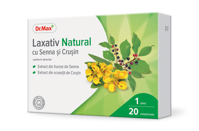 Dr. Max Laxativ natural cu senna si crusin, 20 comprimate filmate Dr. Max Laxativ natural cu senna si crusin, 20 comprimate filmate