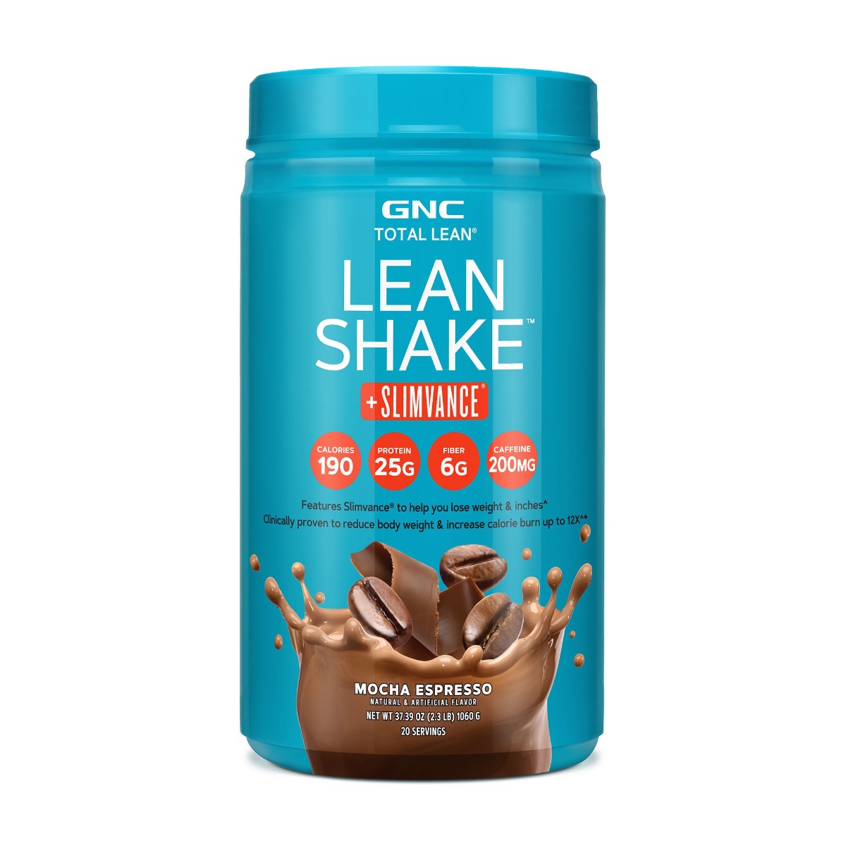 Shake proteic cu slimvance si aroma de cafea Total Lean, 1060g, GNC Shake proteic cu slimvance si aroma de cafea Total Lean, 1060g, GNC