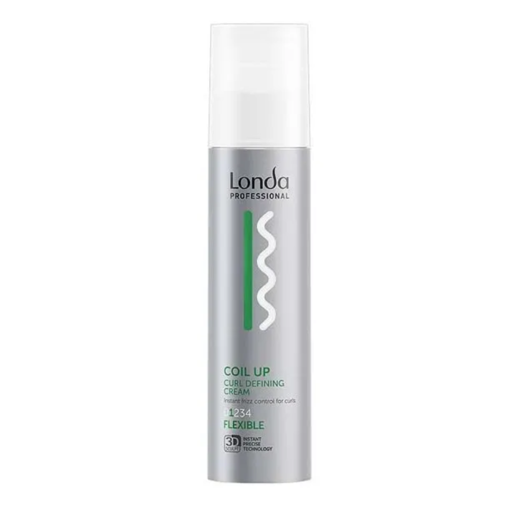Crema de par cu efect anti-electrizare Coil Up Curl Defining Cream, 200ml, Londa Professional Crema de par cu efect anti-electrizare Coil Up Curl Defining Cream, 200ml, Londa Professional