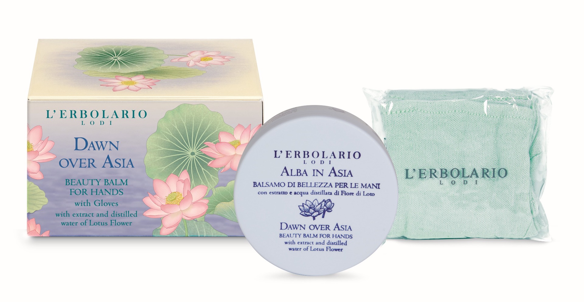 Balsam de maini Dawn over Asia 75ml + manusi 1 bucata, L'Erbolario Balsam de maini Dawn over Asia 75ml + manusi 1 bucata, L'Erbolario