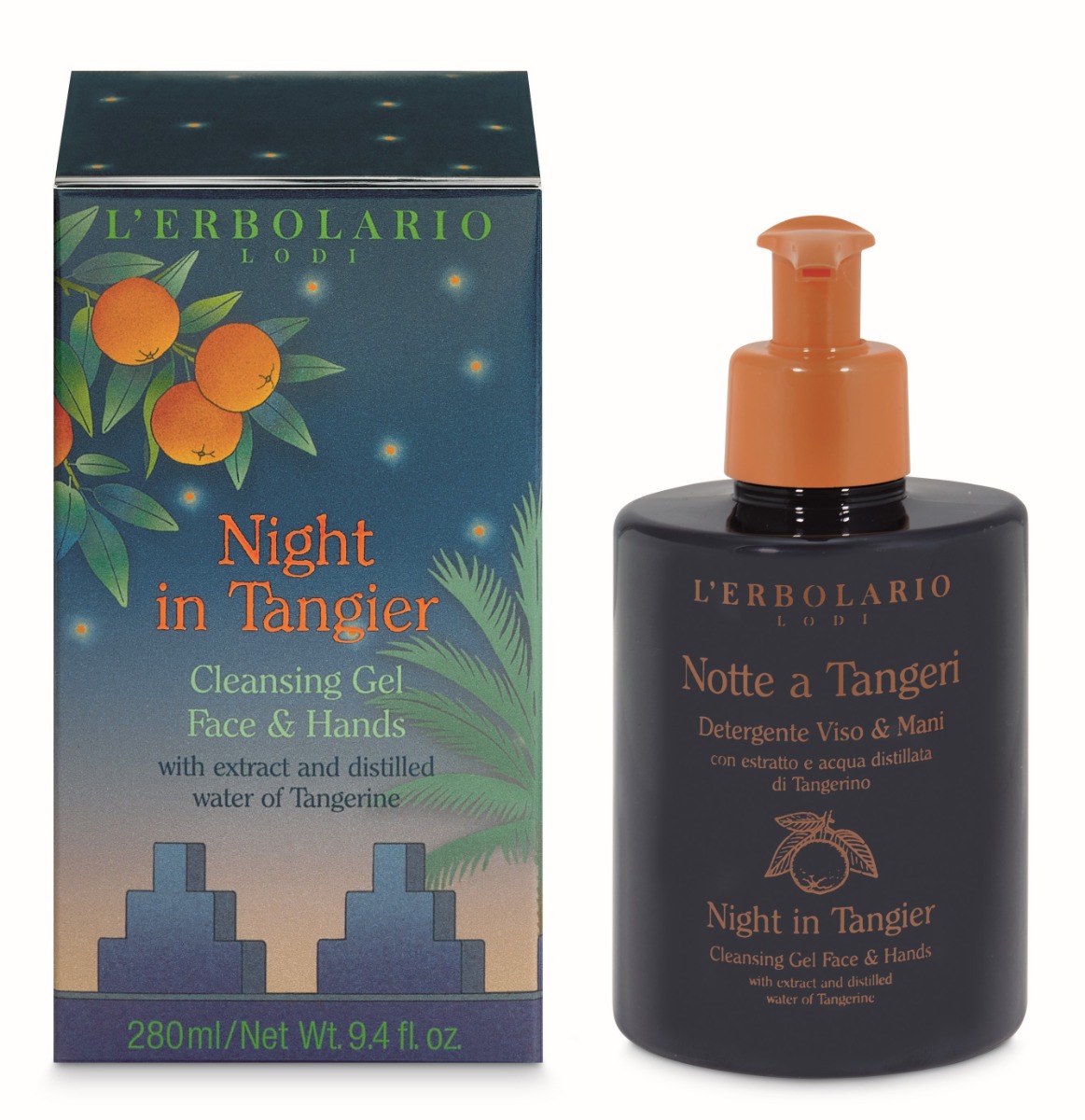 Gel de curatare fata si maini Night in Tangier, 280ml, L'Erbolario Gel de curatare fata si maini Night in Tangier, 280ml, L'Erbolario