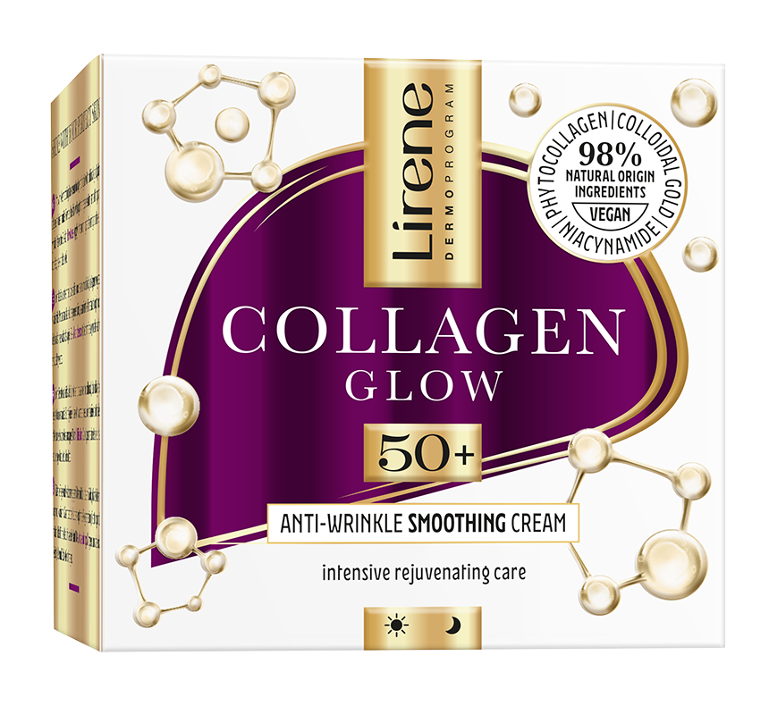Crema anti-rid efect netezitor 50+ Collagene Glow, 50ml, Lirene Crema anti-rid efect netezitor 50+ Collagene Glow, 50ml, Lirene