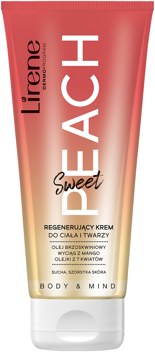 Crema regeneranta pentru corp si fata peach Body & Mind, 200ml, Lirene Crema regeneranta pentru corp si fata peach Body & Mind, 200ml, Lirene