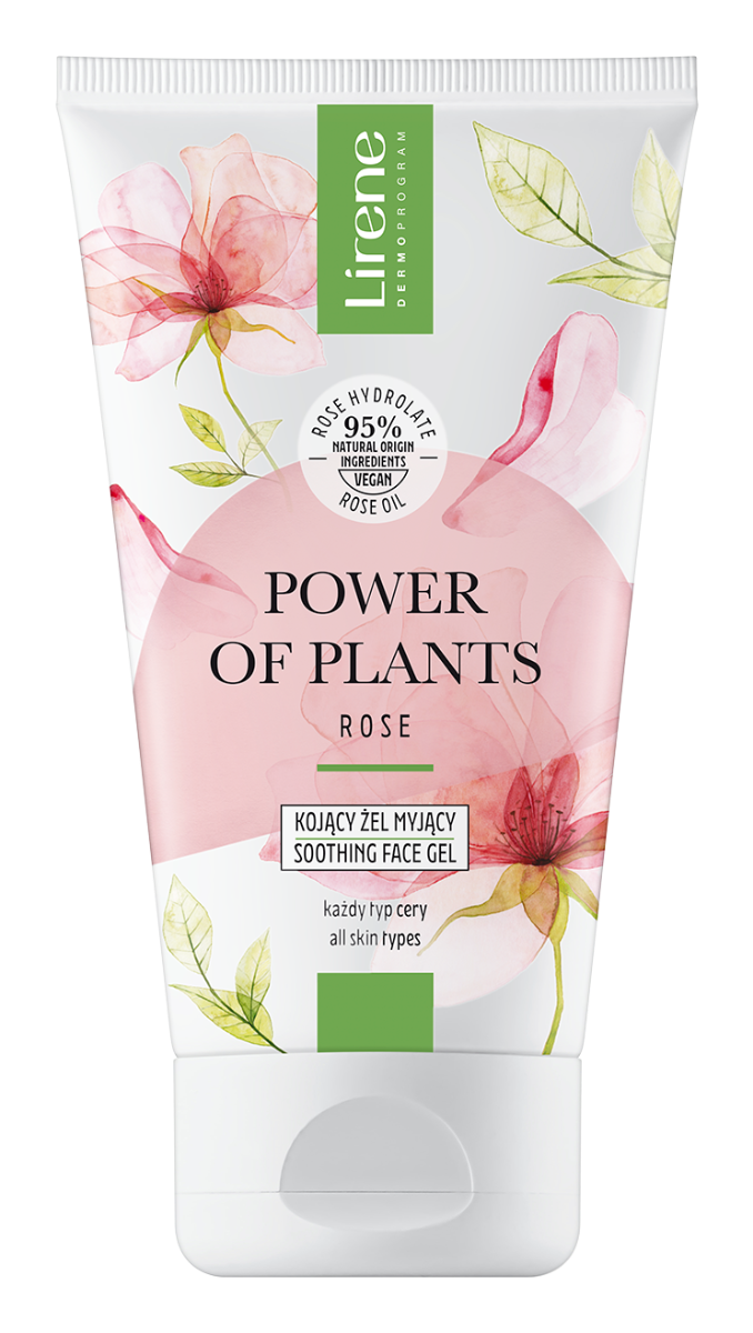 Gel calmant pentru curatare faciala Trandafir Power Of Plants, 150ml, Lirene Gel calmant pentru curatare faciala Trandafir Power Of Plants, 150ml, Lirene